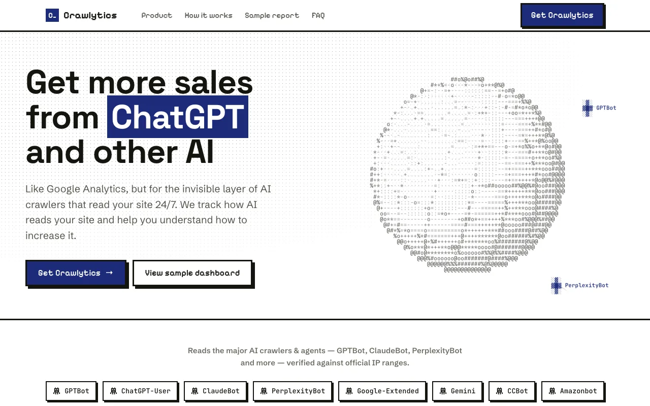 Crawlytics homepage